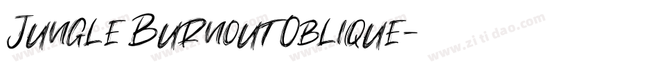 Jungle Burnout Oblique字体转换
